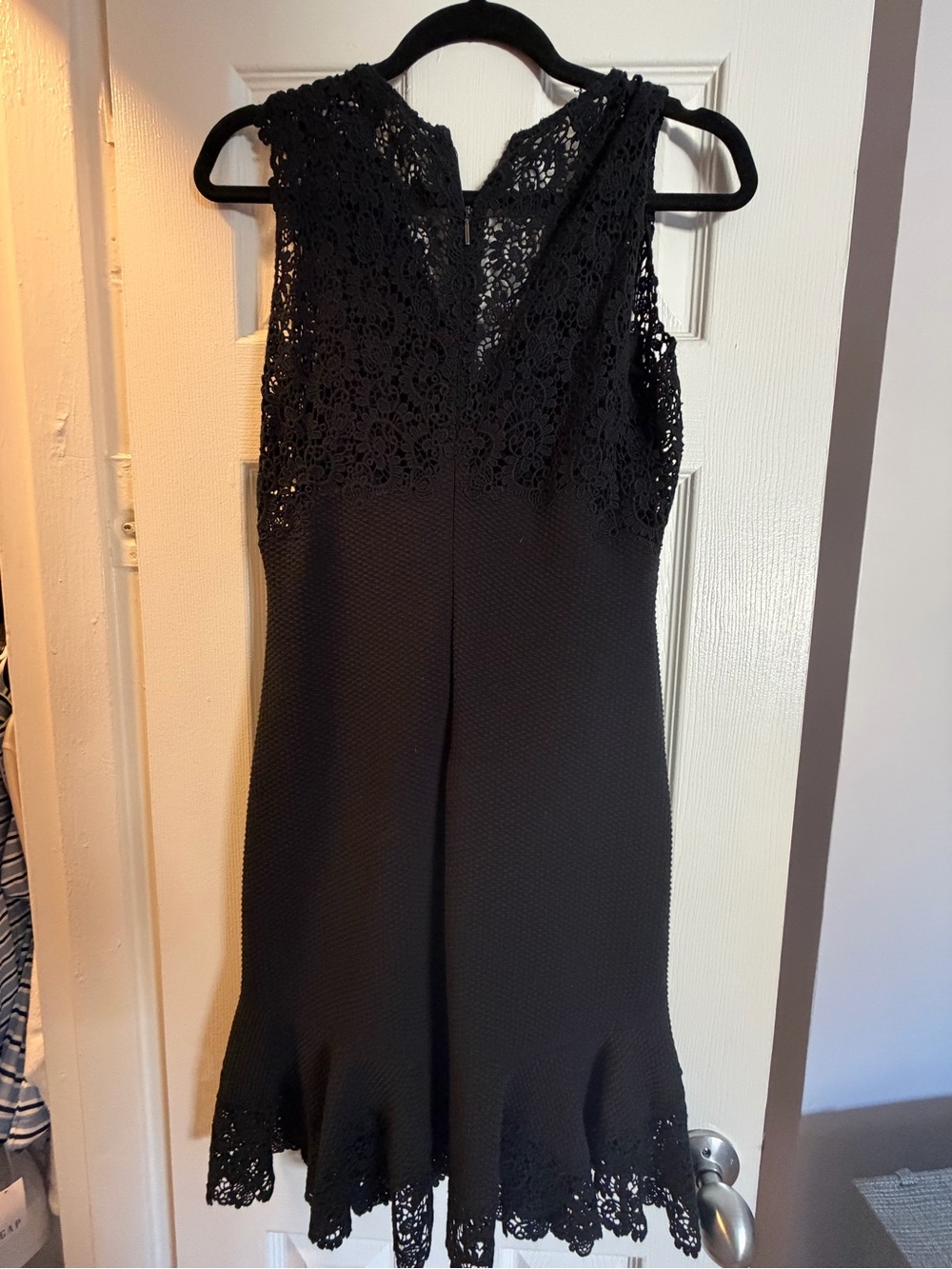Rebecca Taylor Black Lace Fit & Flare Dress